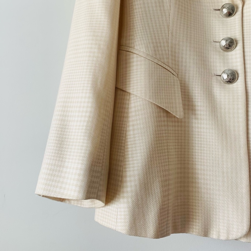 Escada Silk Blend Single Breasted Blazer Women Sz EU 36 US S Cream Old Money - Picture 6 of 13
